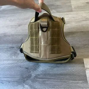 Dog Harness Tactical For Medium Dogs Olive Adjustable Reflective Adjustable