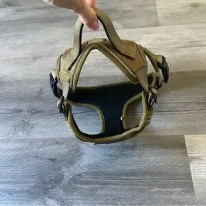 Dog Harness Tactical For Medium Dogs Olive Adjustable Reflective Adjustable