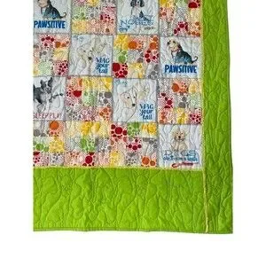 Dog Quilt Handmade Multiple Breeds Frenchies Reversible Elephants 36 X 44.50