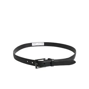 Dolce & Gabbana Black Classic Calfskin Leather Buckle Belt