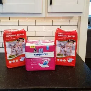 Dono Disposable Dog Diapers Female Super Absorbent Doggie Diaper Size: M/L