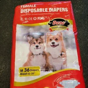 Dono Disposable Dog Diapers Female Super Absorbent Doggie Diaper Size: M/L