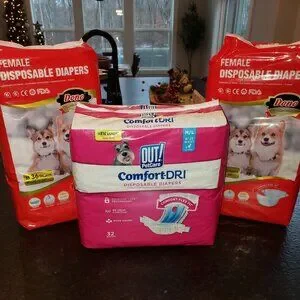 Dono Disposable Dog Diapers Female Super Absorbent Doggie Diaper Size: M/L
