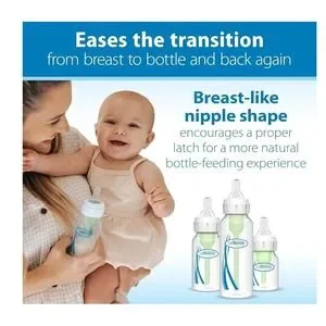 Dr. Brown'S Natural Flow Level 1 Narrow Baby Bottle Silicone Nipple Slow Flow