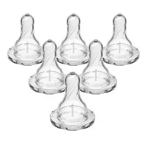 Dr. Brown'S Natural Flow Level 1 Narrow Baby Bottle Silicone Nipple Slow Flow‎