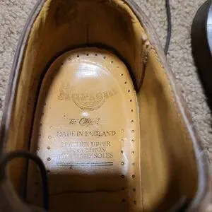 Dr. Marten's Brown Yellow Stitch Smooth Leather Brogue Shoes Size 3