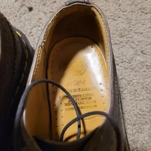 Dr. Marten's Brown Yellow Stitch Smooth Leather Brogue Shoes Size 3