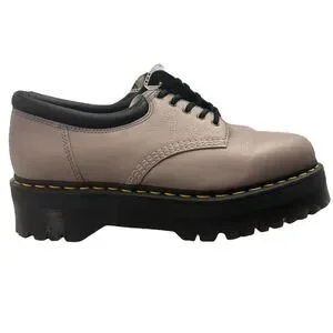 Dr. Martens 1461 Quad Platform Shoes Leather Oxford Mauve Black Size 13*