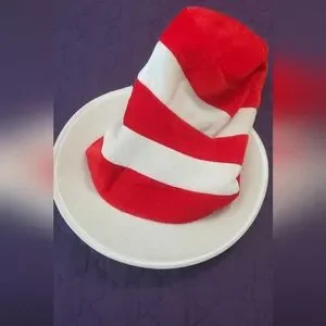 Dr. Seuss Red and White Striped Party Hat