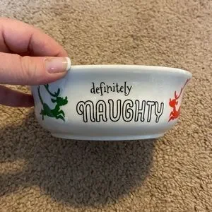 Dr. Seuss The Grinch Naughty/Nice Ceramic Pet Bowl