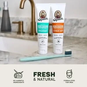 Dr. Squatch Natural Teeth Whitening Toothpaste Kit Citrus Mint & Spearmint -READ