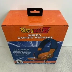 Dragon Ball Z Goku Wired Gaming Headset Headphones LED Light Soft Cushion