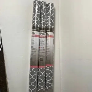Duck Brand Easy Liner Removable Adhesive 3 Rolls Grey Quatre 20" x 15'