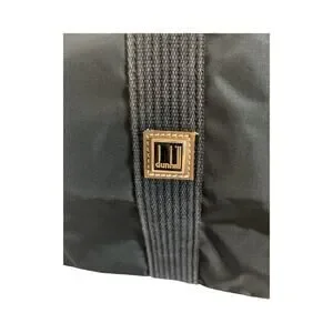 Dunhill Men’s Black Nylon Duffel Bag Lightweight Travel Gym Weekender Tote