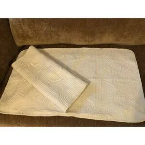 Dwell Studio King Quilted Pillow Sham Creamy White Set Of 2