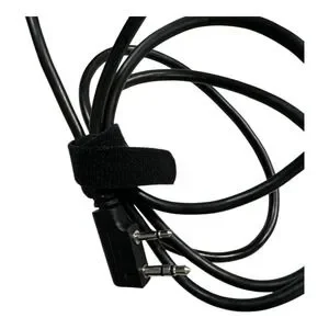 Eartec Wired Headset Noise Cancelling Microphone Dual Prong Connector Gray
