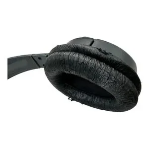 Eartec Wired Headset Noise Cancelling Microphone Dual Prong Connector Gray