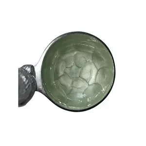 Easter Pewter Rabbit Green With 2 Enamel Jewelry Trinket Candy Bowls/Trays