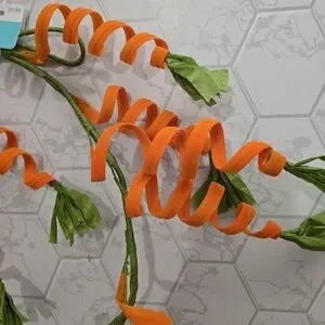 Easter Spiral Orange Carrot Spray Coiled Carrot Garland Spring Decor New