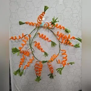 Easter Spiral Orange Carrot Spray Coiled Carrot Garland Spring Decor New