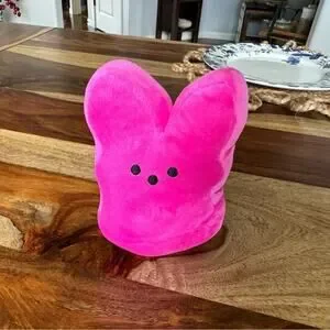 Easter Toy Peeps Plushie Bunny Stuffed Animal Holiday Gift Pink