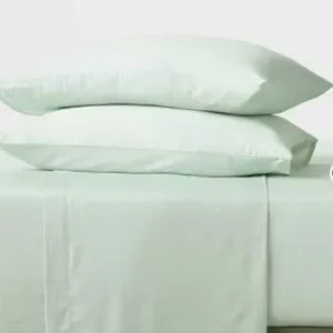 Easy Care Cotton Blend Sateen Sheet Set - Room Essentials Mint Dot