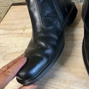 Ecco Leather wool Lined Boots Size 46