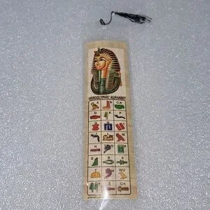 Egyptian Papyrus Hieroglyph Bookmark