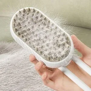 Electric Spray Handle Massage Brush For Cats & Dogs Rechargeable Cream New
