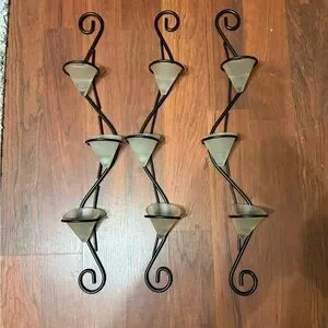 Elegant Black and Cream Wall Sconce Set
