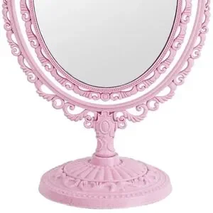 Elegant Pink Oval Vanity Mirror