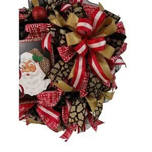 Elegant Santa Clause Christmas Wreath For Front Door