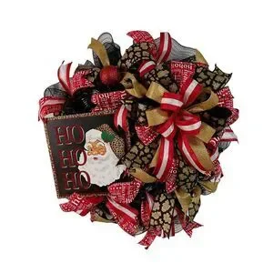 Elegant Santa Clause Christmas Wreath For Front Door