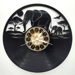 ELEPHANT vinyl record clock