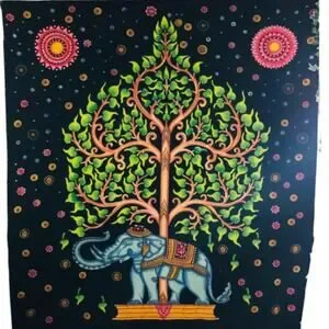 Elephant Wall Tree Boho Hanging Mandala Poster Tapestry For Living Room Decor