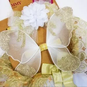 Elly & Emmy 3-Piece Angel Tutu Set Sz 0-6M