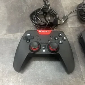 Ematic Nintendo Switch Wired Controller Pair NSWC012W Set Of 2 Black Red