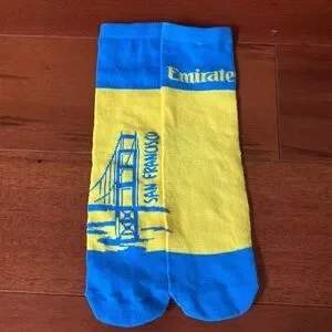 Emirates Airlines Blue And Yellow Kids San Francisco Flight Socks