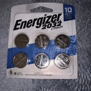 Energizer CR2032 3V Lithium Coin Cell 2032 Watch Battery 6 Count