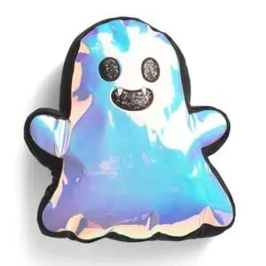 ENVOGUE Iridescent Ghost Vampire Teeth Throw Pillow Halloween Disco 16 x 15