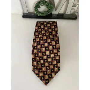 Ermenegildo Zegna Vintage Abstract‎ Floral Tulip Silk Neck Tie Made in Italy EUC