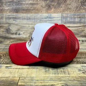 Esso Gas & Oil Mens Trucker Hat Red Snapback Vintage Inspired 50s Advertising