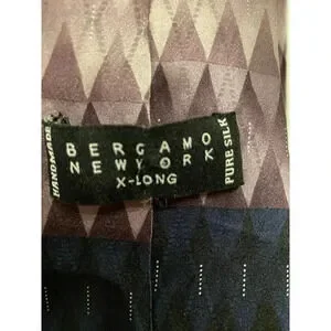 *EUC* Bergamo New York X-Long 100% Silk Tie - Big & Tall