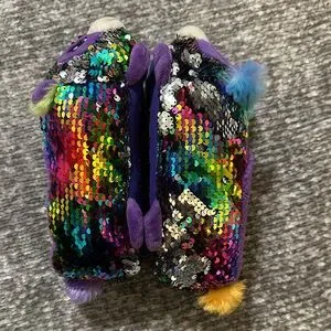 EUC Build A Bear Colorful Sequin Animal Slippers Size Small 11/12