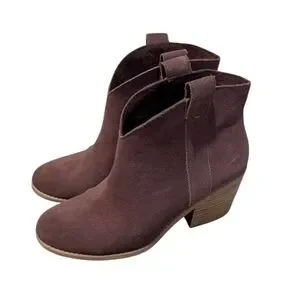 EUC Toms Constance Heeled Boot Chestnut Brown Suede size 8 Western Boho EUC Toms Constance Heeled Boot Chestnut Brown Suede size 8 Western Boho