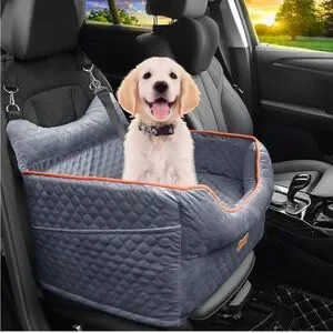 Euhams Memory Foam Elevated Booster Pet Car Seat w/ Washable Cover NWT