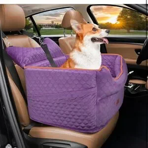 Euhams Purple Dog Car Seat - Memory Foam Dog Booster Seat NEW