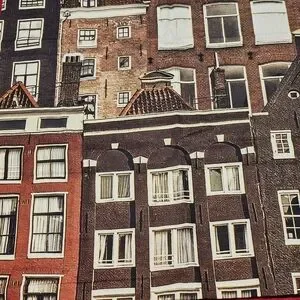 Euro Pillow Cover 35 X 29 Netherlands Flemish Houses Dutch Horizon L