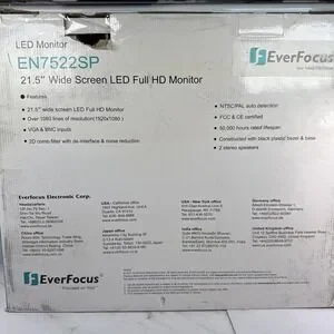 EverFocus LED Monitor✨EN7522SP✨21.5" Wide Screen Full HD✨1920x1080✨Surveillance