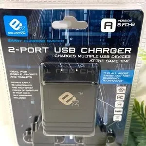EZ Collection 2-Port USB Multiple Device Charger NWT